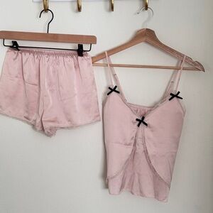 Elegant Pink Women's Sleepwear Set